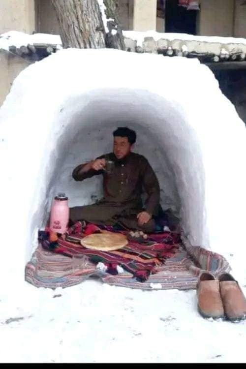 The residents of Faryab built spectacular snow houses with the snowfall this year.