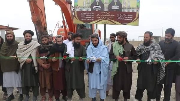 The construction work of the entrance gate at the Kunduz airport has started.