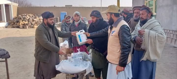 Nearly 2 thousand families in Aktash district of Kunduz province received food.