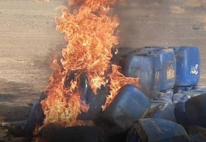 Thousands of kilograms of narcotics destroyed in Helmand.