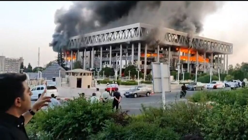 The Islamic Republic of Iran Broadcasting was attacked by Israel.