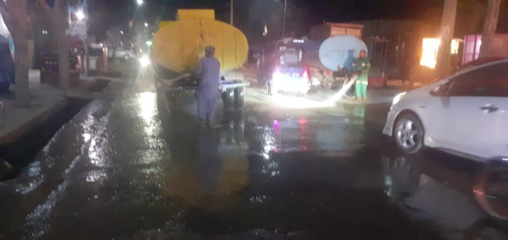 حشر تنظیفی شب هنگام از طرف شاروالی کندز راه اندازی گردید!