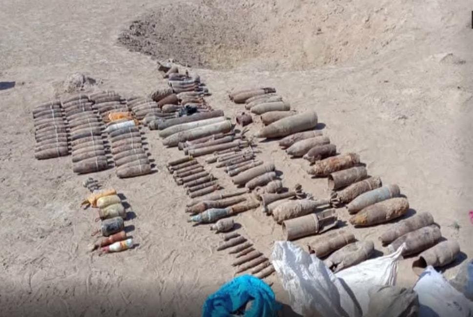 در کندز ۴۹۶ فیر مهمات منفجرناشده کشف و بهگونه مصون منهدم شد